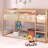 Solid Wood Versatile Twin Over Twin Floor Bunk Bed With Ladder-1329150574