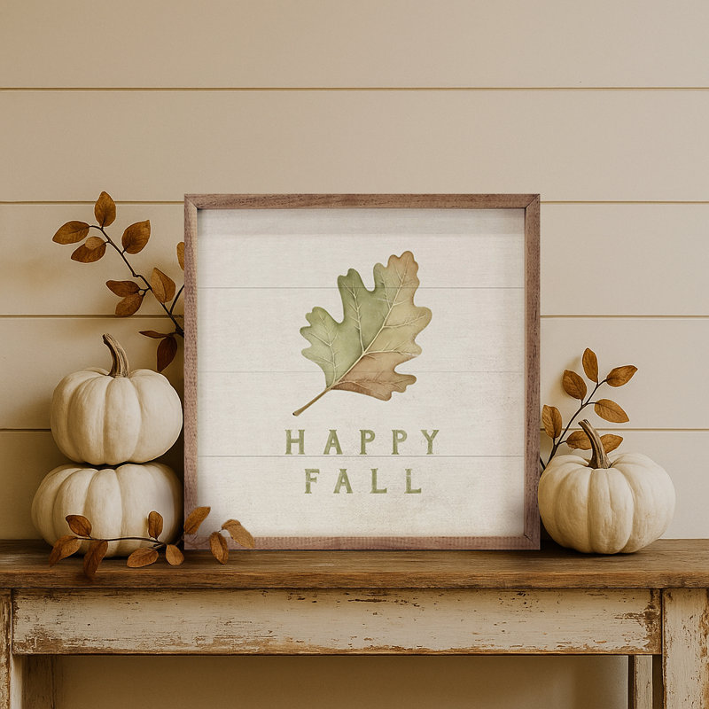 Happy Fall Leaf, 24" H x 24" W