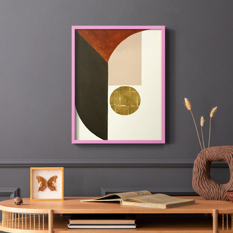 High Notes II Framed Print - Solid Wood, Pink Single Picture Framed, 10" H x 8" W