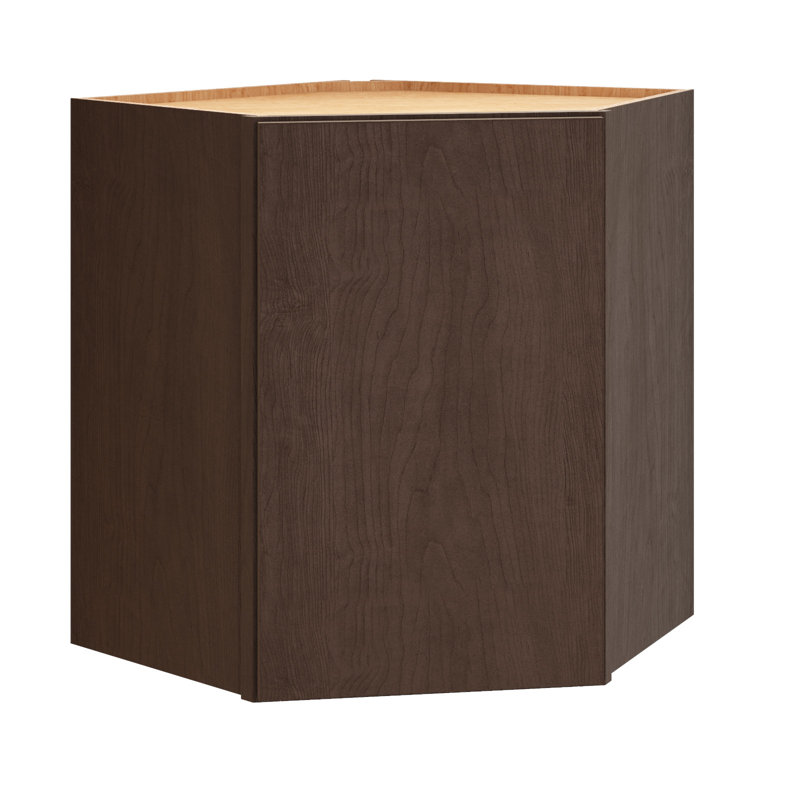 Armoire murale d'angle à 1 porte avec 2 tablettes réglables Dwelling Rosemont l 24 po x H 30 po x P 12 po, Épices grillées