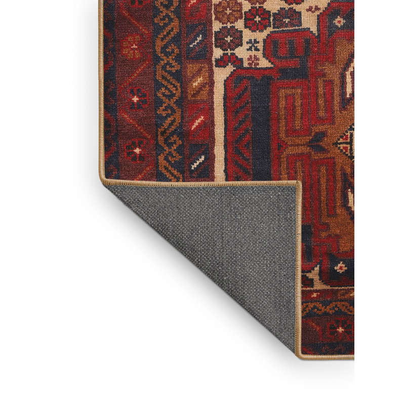 Tapis oriental rouge / bleu, Rectangle 7 pi x 10 pi
