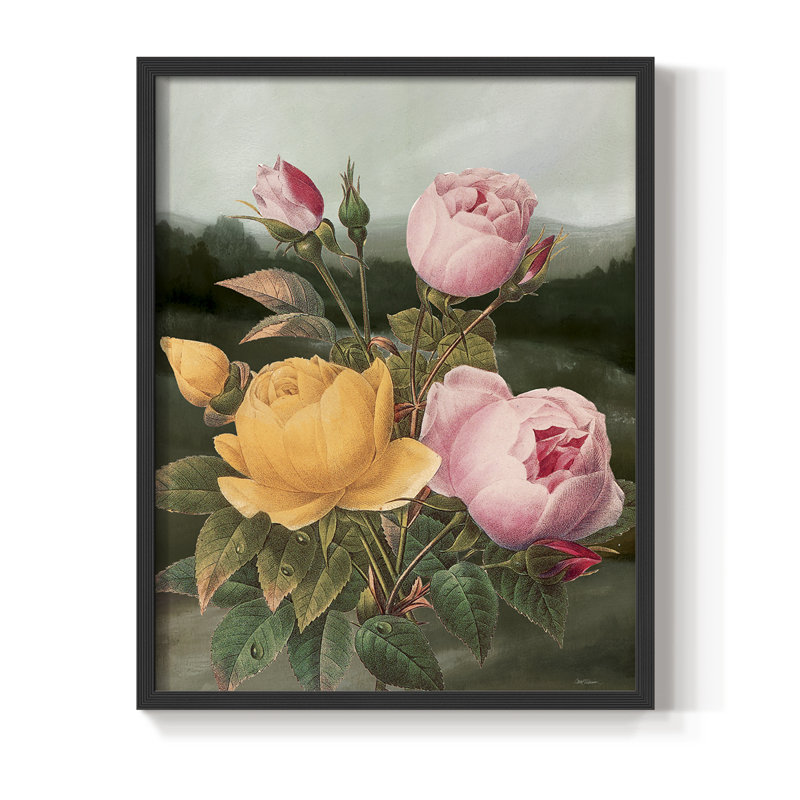 «Botanical Landscape II», reproduction encadrée - bois massif, H 11 po x l 9 po, Noir, noir, noir, noir