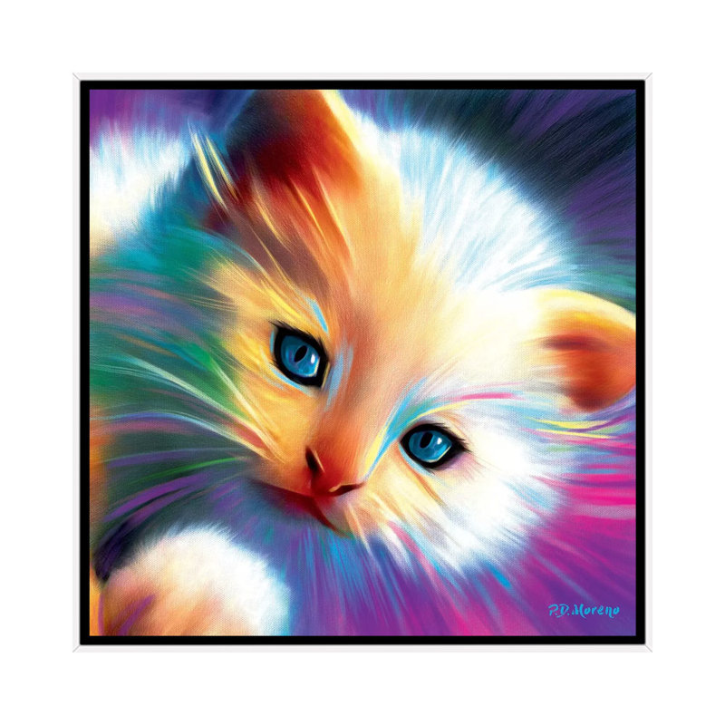 Marshmellow by P.D. Moreno - Print on Canvas, White Framed, 45.72 cm H x 45.72 cm W