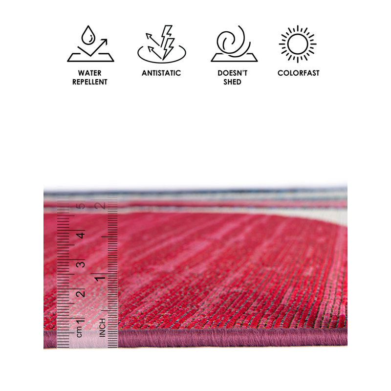 Slate Hower Indoor/Outdoor Area Rug, Square 7'10"