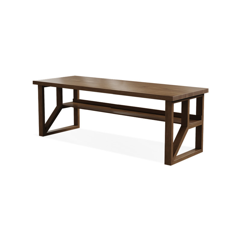 Walnut Rectangular Solid Wood desks, 29.53" H x 70.87" W x 27.56" D
