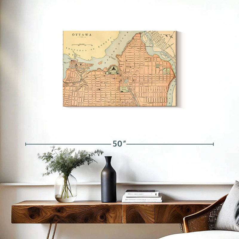 Carte de Ottawa, H 20 po x l 30 po