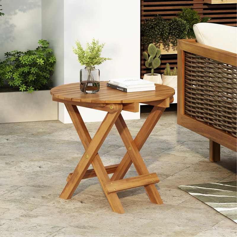 Table d'appoint en bois avec finition, sans assemblage, pliable, s'adapte à côté des cadres de lit