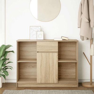 Sideboard With Drawer 101X35x76 Cm Engineered Wood