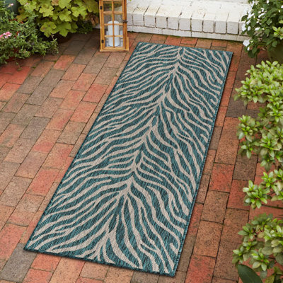 Tapis safari Teal_Unique Loom