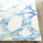 Tapis bleu / ivoire en laine / coton touffeté à la main Amekia-57492632