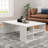 Modern Coffee Table, White Finish, 35.4 x 13.2 x 23.4 inches | 100% Melamine Coated Particle Board, Thickness: 0.7 inches | Stylish and Functional Design for Living Room & Contemporary Spaces, Durable & Easy to Clean-1971236516