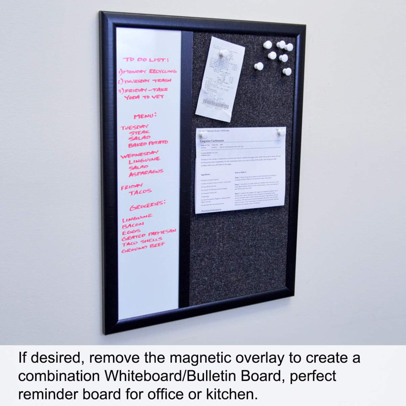 24 X 18 Memo Board Plus, 3 Photo Frames And Jumbo Pushpins. Organize And Display Photos, Notes And Reminders. Ideal For Home, Office, Cubicles Or Classrooms