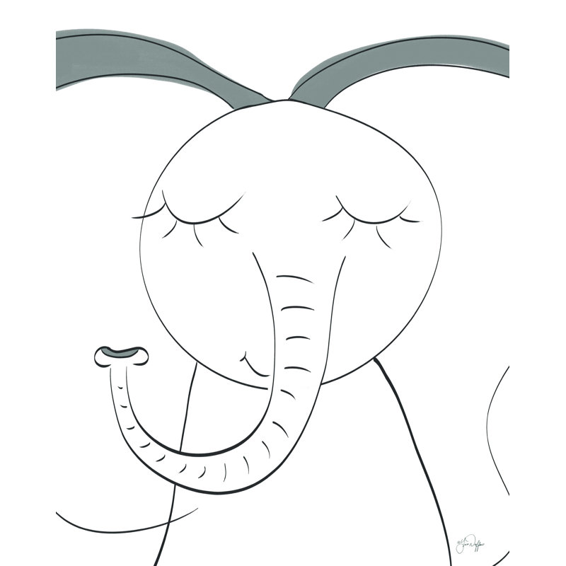Ice Elephant - reproduction sur toile tendue, H 16 po x l 12 po