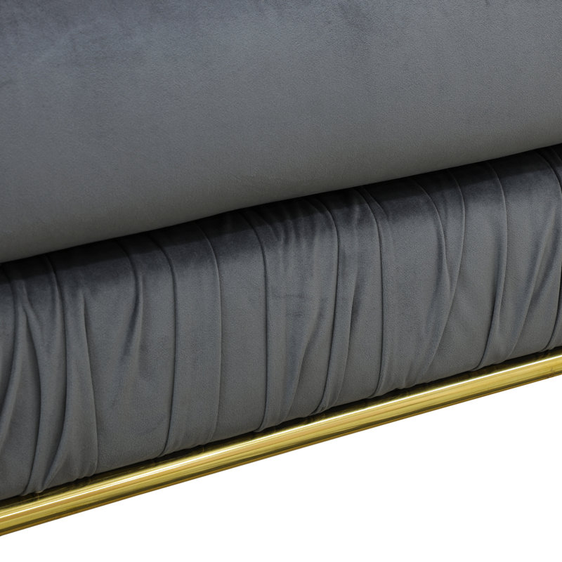 Chaise modulaire rembourrée, Microfibre/microsuède gris