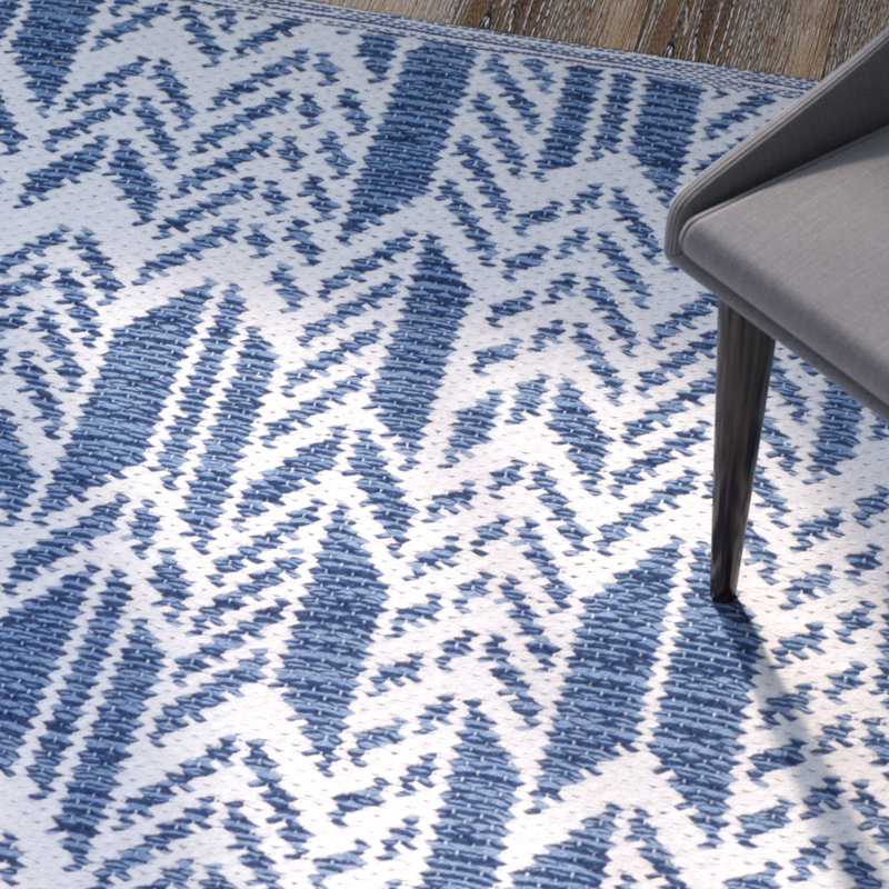 Paz Hand Woven Performance Chevron Rug, Rectangle 3' x 5'