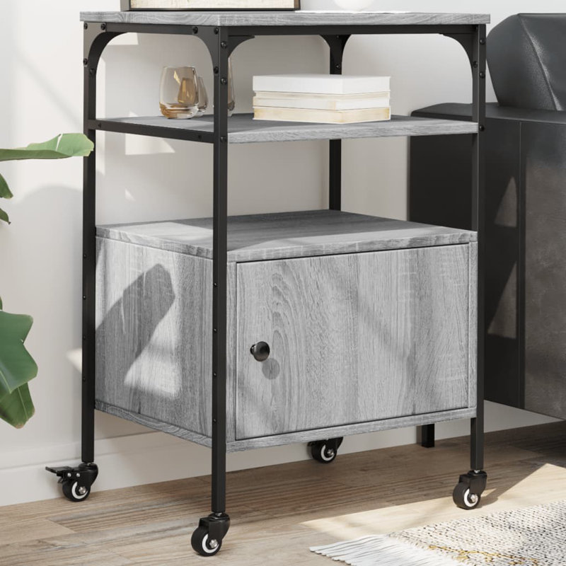 76cm H x 50cm W Printer Stand, Grey Sonoma
