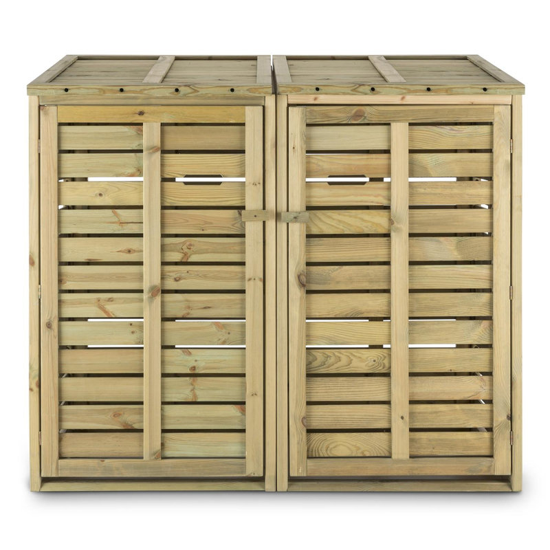 Wooden Double Bin Store