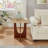 Elegant Round Travertine Texture Side Table – 21.2” Stone End Table, Modern Design, Durable, Minimalist