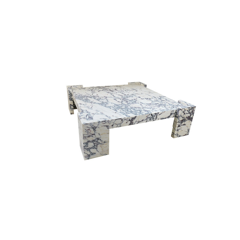 Table basse carrée en marbre Poggio