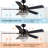 Breen 52" Black Ceiling Fan with Light Kit and Reversible with Dimmable
