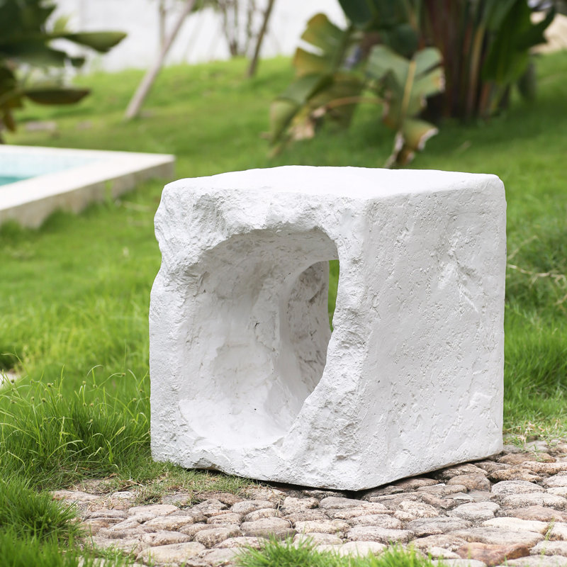 Chalamet Patio Karst-Inspired Magnesium Oxide Side Table