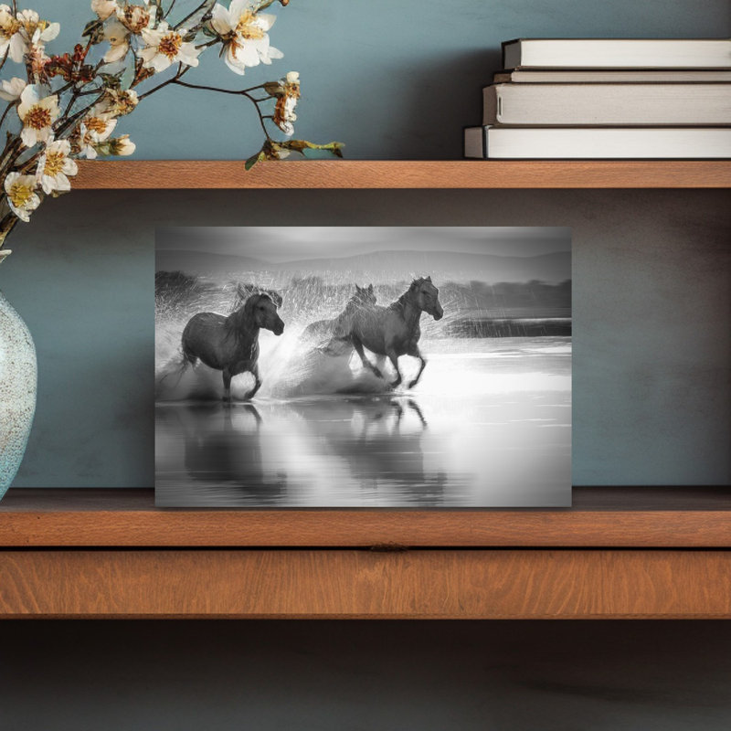 Reproduction d'art mural cheval sauvage, 12" H x 18" W