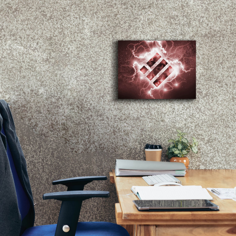 «Crypto Eclipse Binance Bnb», art mural sur toile, 34 po x 26 po, H 12 po x l 16 po x P 0,75 po