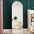 Fourth Generation Floor Mounted Full Length Mirror, Arched Aluminum Alloy Frame For Bathroom And Bedroom
