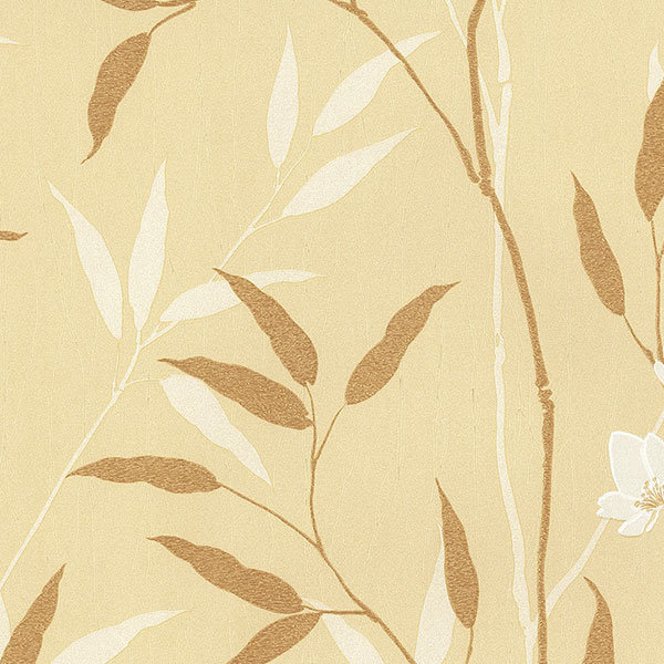Rouleau de papier peint L 32,7 pi x l 20,5 po Silk Impressions in Reg, Ocre / or