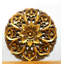 Thai Style Floral Carved Round Wood Wall Art For Home Accent Decor