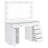 Luxury Build - Witte 7-Drawer Vanity Set With Lighting Black High Gloss-1641928504