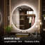 Losoya Frameless LED Lighted Bathroom Vanity Mirror Dimmable Round Mirror-2006846716