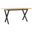 Coffee Table X-Frame Solid Wood Pine And Steel-1610029517