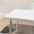 Modern Dining Table 47 Inch Kitchen Table Rectangular Top With Solid Wood Leg-White