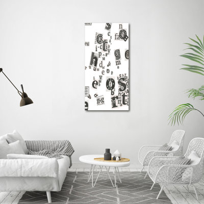 Letters From The Newspaper - Wrapped Canvas Print