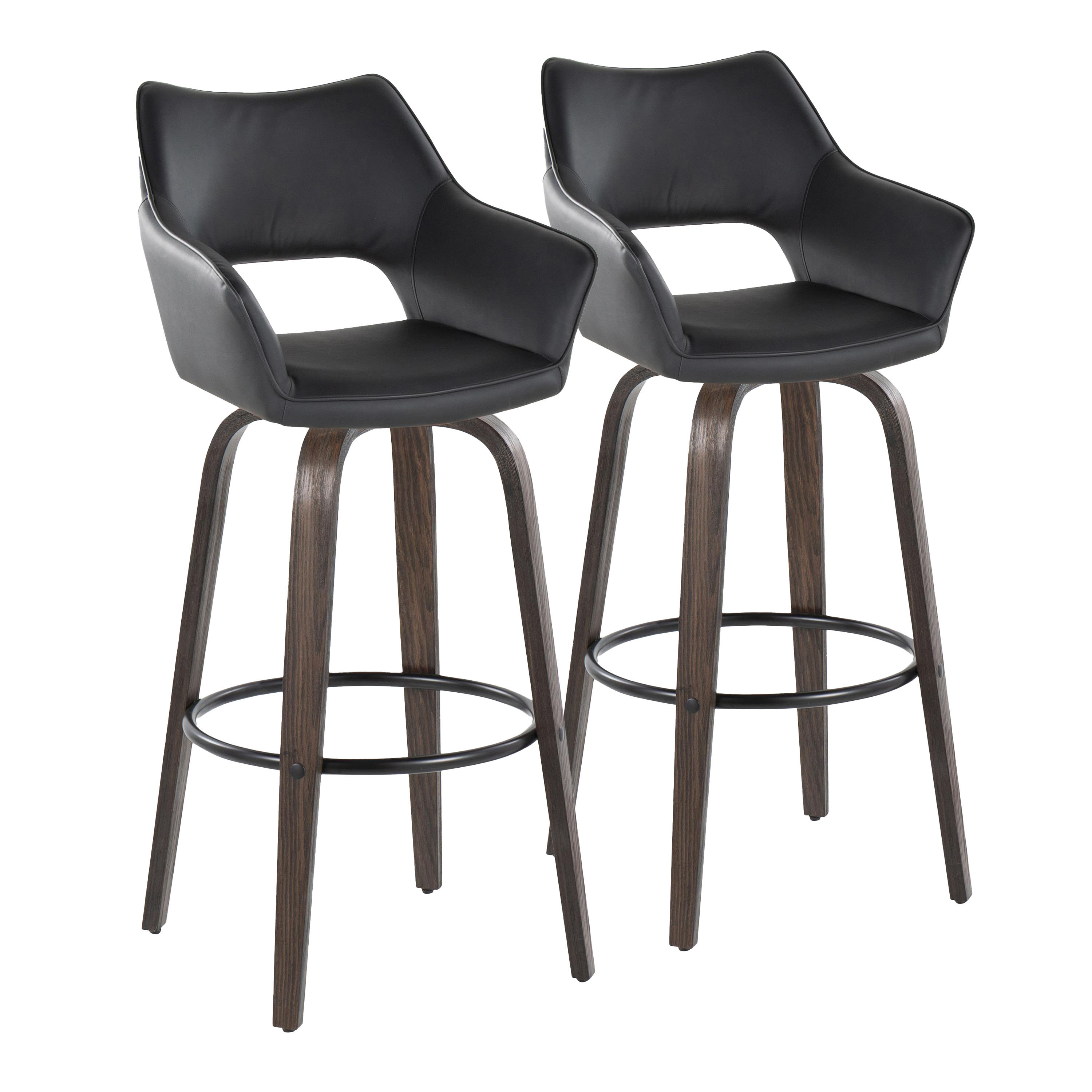 LumiSource Mustang FixedHeight Counter Stool Set Of 2 Wayfair