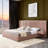 Chenille Upholstered Bed Frame With Pleated Design, Grounded Platform, Headboard, Solid Frame, And Bedside Table, No Box Spring Needed-1670791345-1670791347