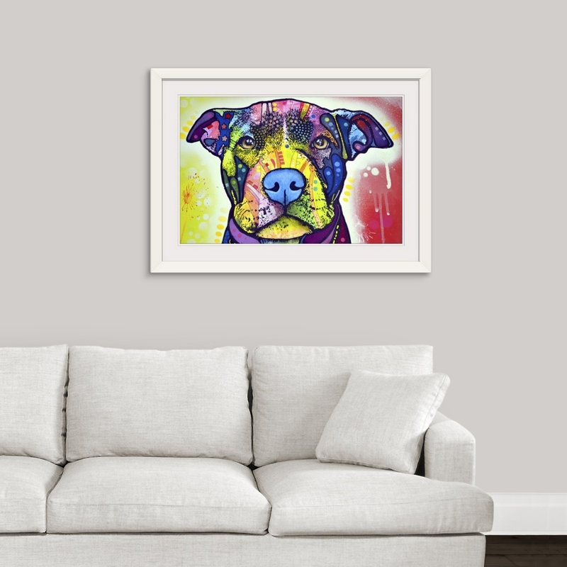 «Love-A-Bull» par Dean Russo - impression, H 32 po x l 44 po x P 1 po, Cadre blanc
