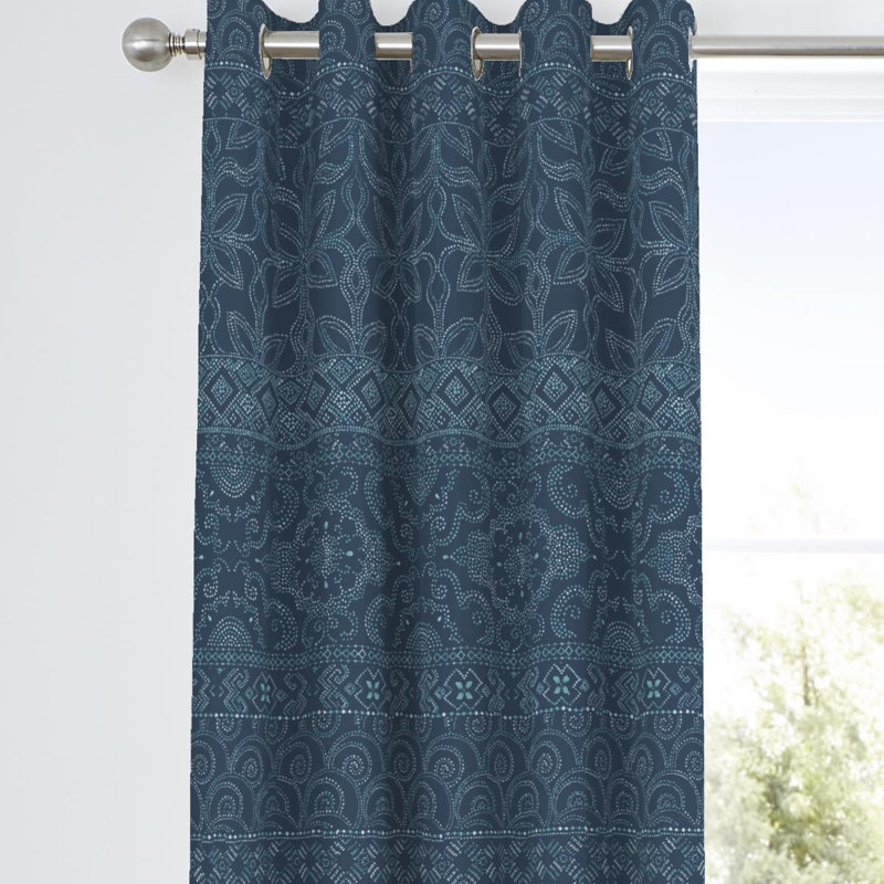 Rohini Polycotton Eyelet Room Darkening Curtains