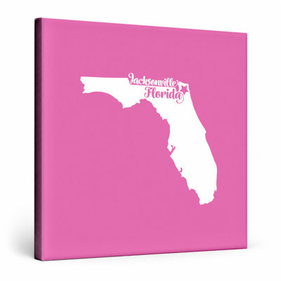 Jacksonville Florida — State Silhouette — Canvas Wall Art