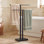 Porte-serviettes sur pied avec base lestée en acier inoxydable 18/8 noir mat KES KES