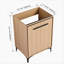 Armoire de rangement de salle de bain avec portes à fermeture douce, meuble-lavabo simple