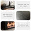 Black Solid Wood TV Cabinet Fireplace-117598215