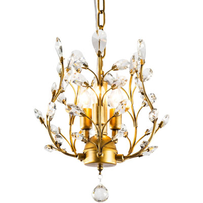 Jocalyn 1 - Light Brushed Gold LED Crystal Pendant