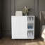 Armoire de rangement à chaussures blanche à 2 portes avec 8 tablettes fermées