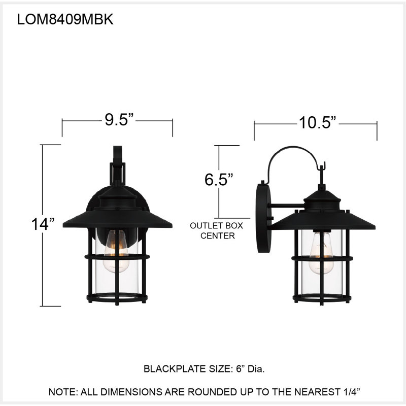 Matte Black Aluminum Outdoor Wall Light with Clear Glass