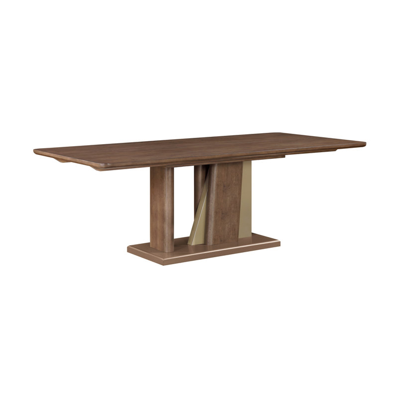 Ouida Brown & Gold Dining Table