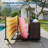 Pool Float Storage Organizer with Rolling Wheels, All-Weather PE Rattan Pool Caddy, 2 Open Compartments + Side Slots-293930976