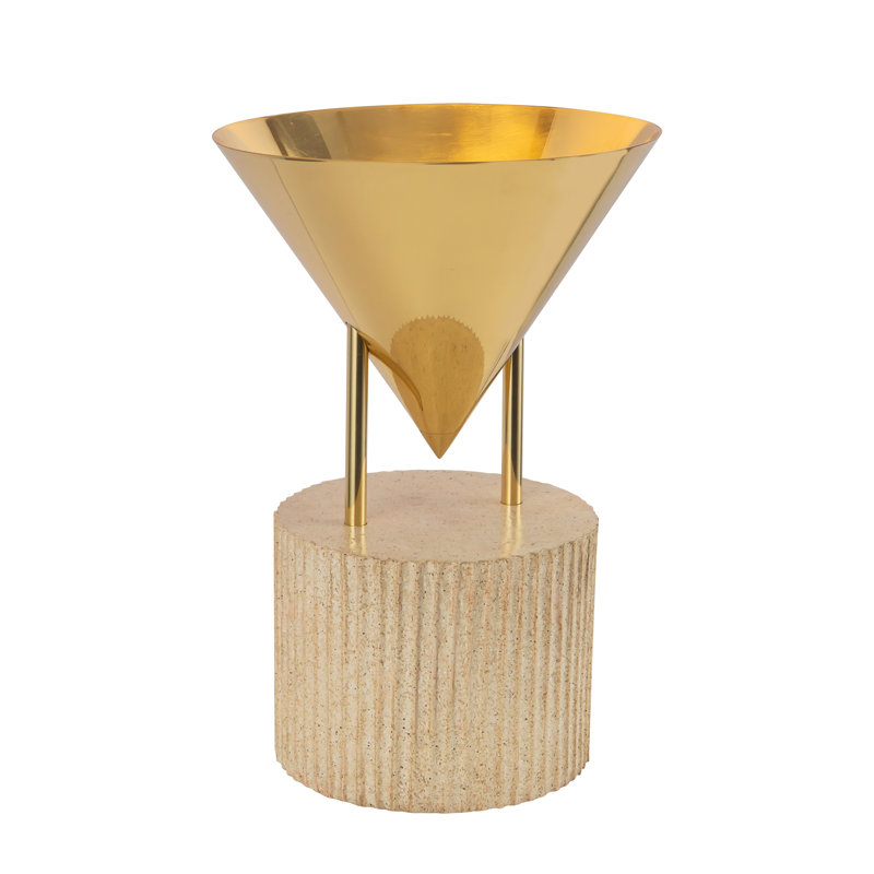 Lampe de table en laiton Versus 15 po Versus, Patina Brass