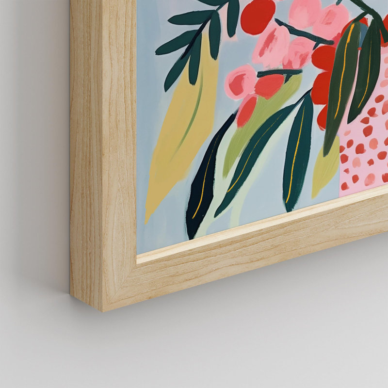 «Sunny Floral Medley Whimsical Flower Illustration» sur papier, Naturel, H 8 po x l 10 po